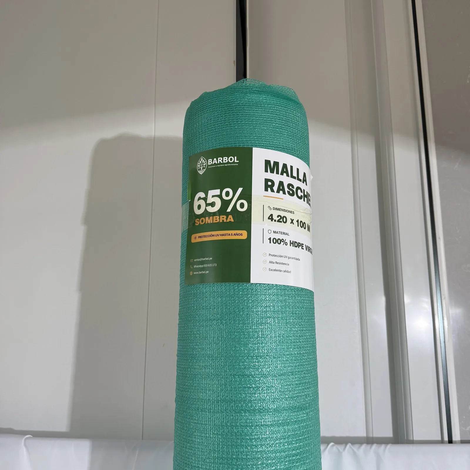 Malla Raschel 65% sombra